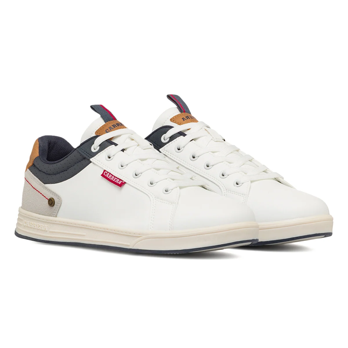 Sneakers bianche da Uomo con inserti effetto scamosciato Carrera Jeans
