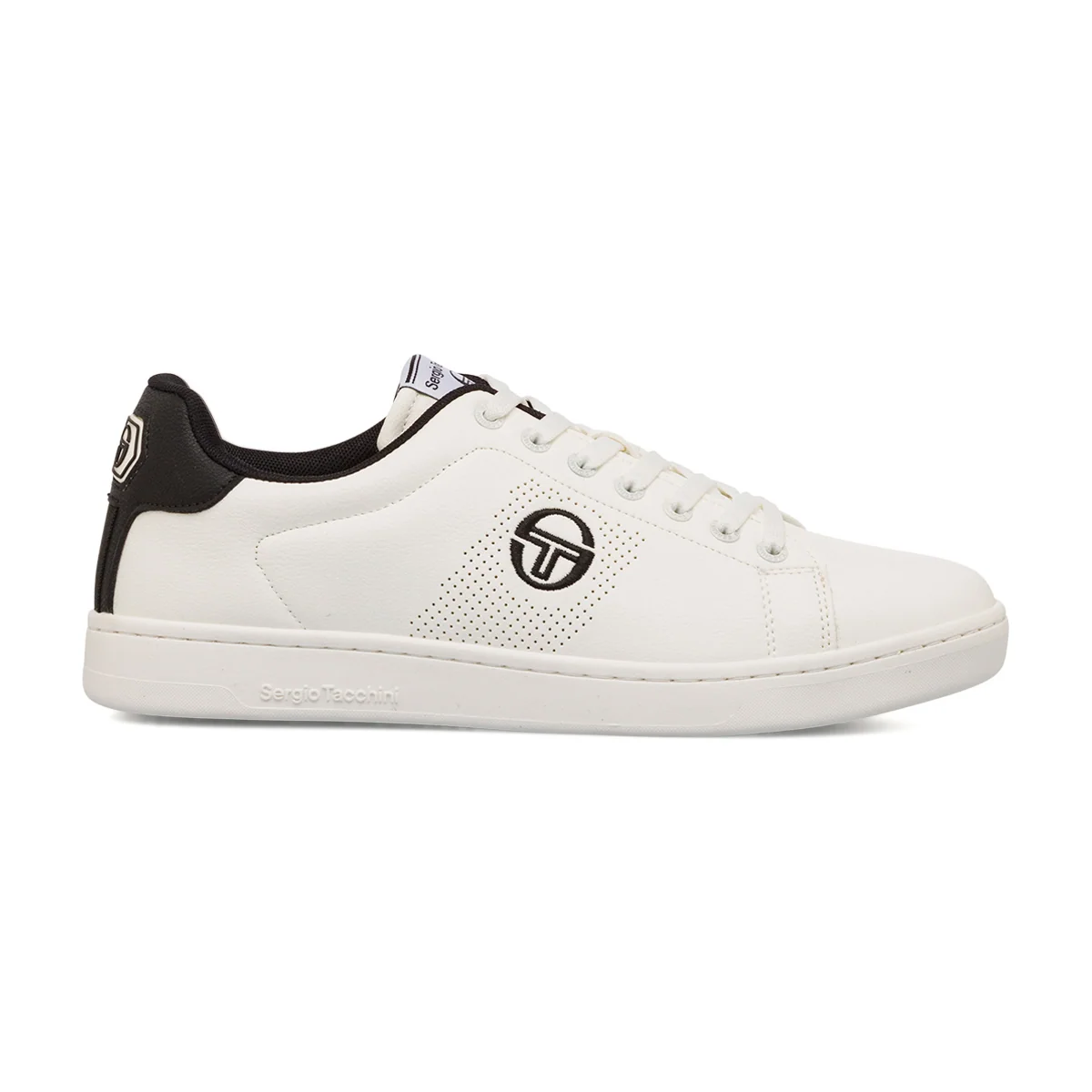 Sneakers bianche da uomo con logo blu a contrasto Sergio Tacchini