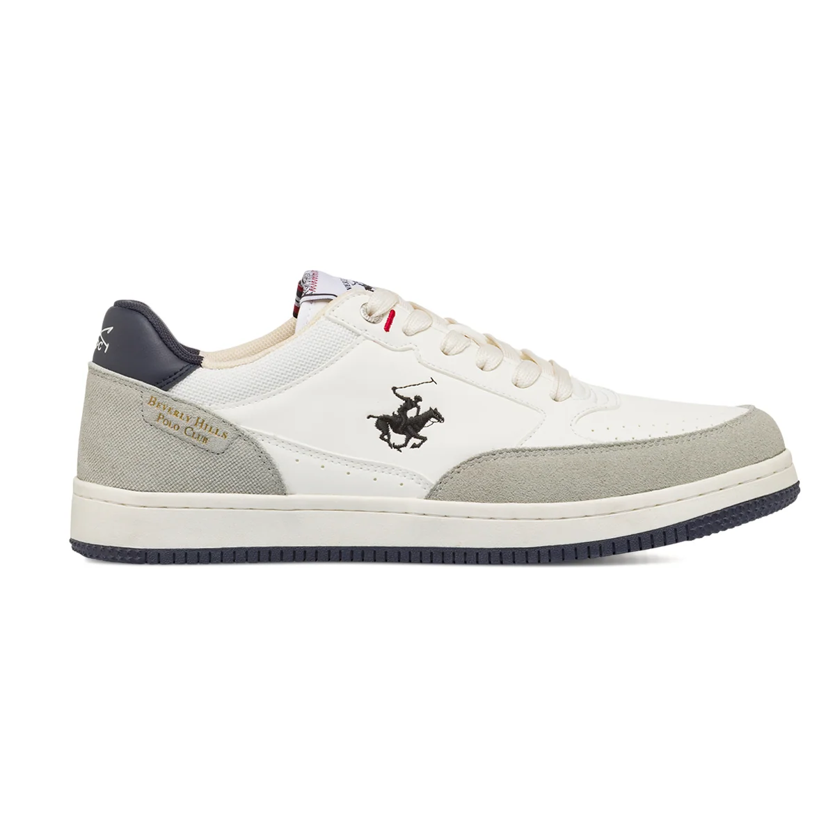 Sneakers bianche da Uomo con logo laterale Beverly Hills Polo Club