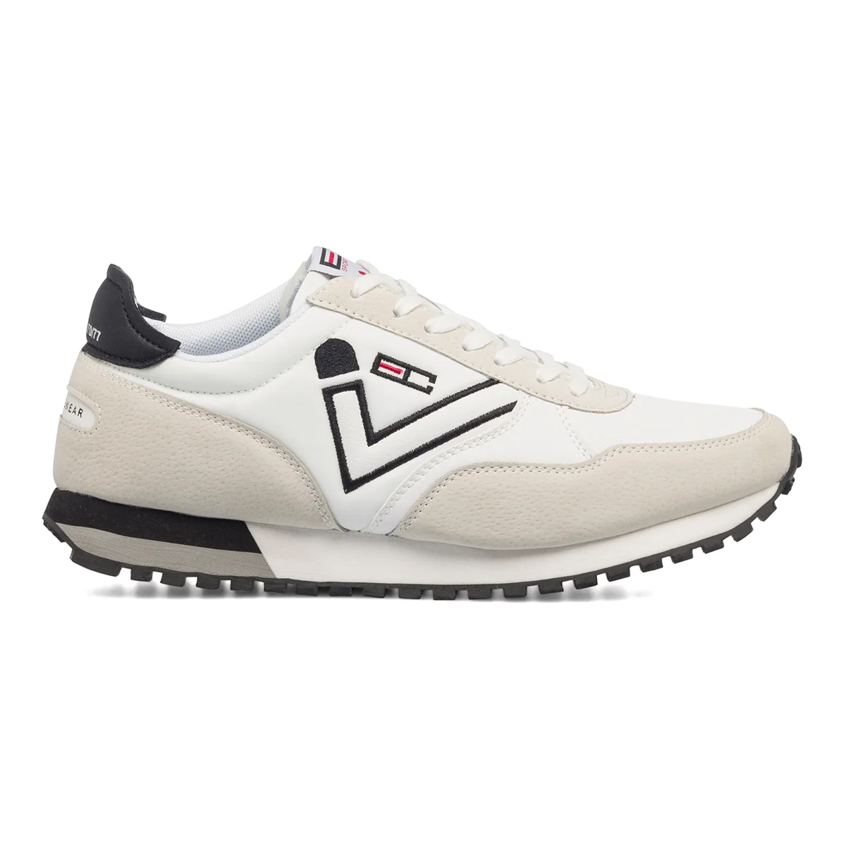 Sneakers bianche da uomo con logo laterale Enrico Coveri Fusion