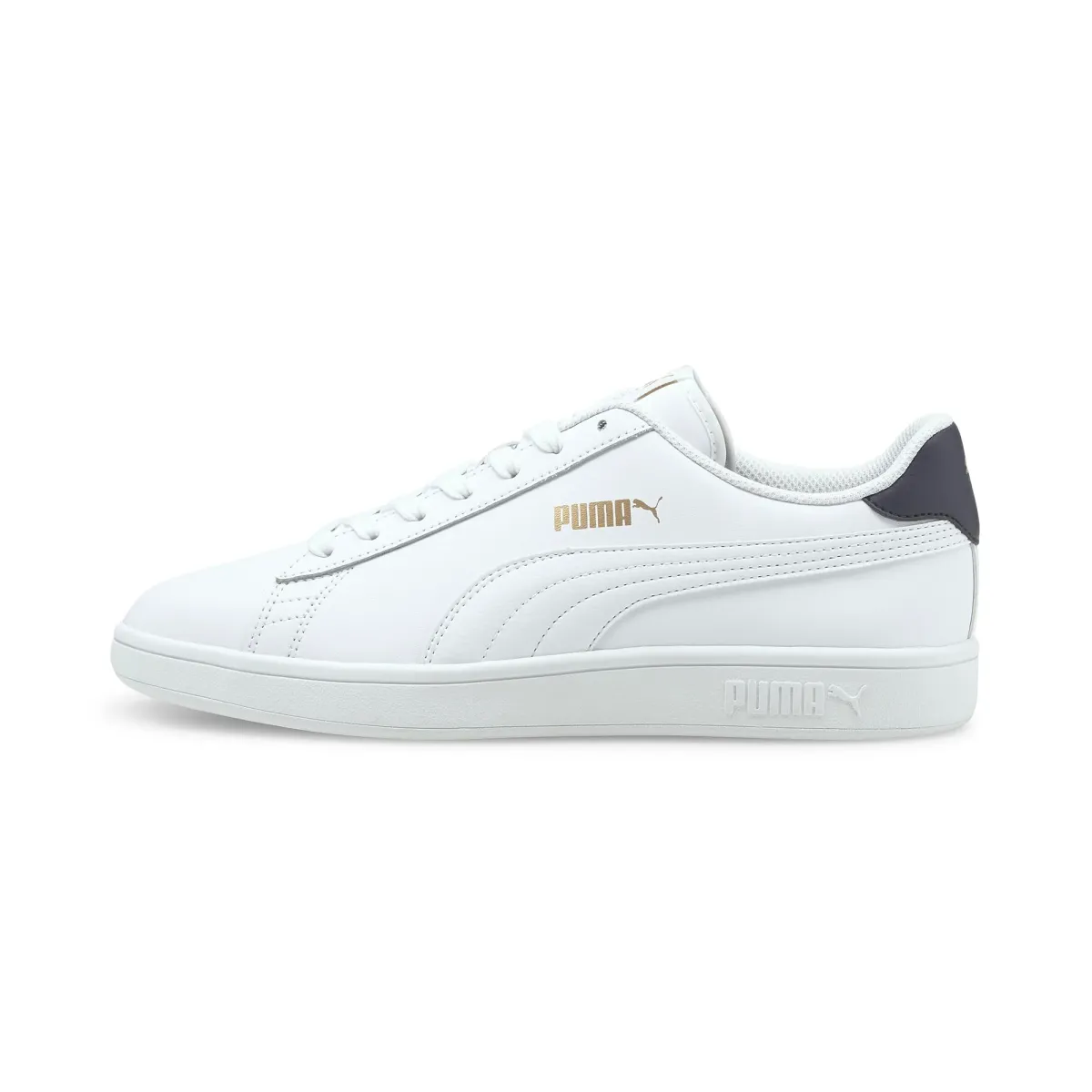 Sneakers bianche da uomo con logo laterale Puma Smash v2 L