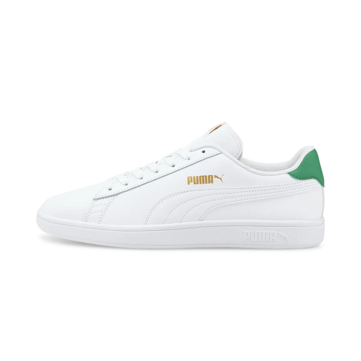 Sneakers bianche da uomo con logo laterale Puma Smash v2 L
