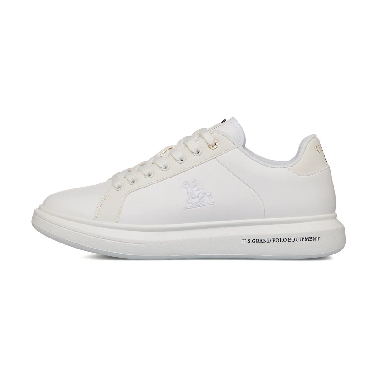 Sneakers bianche da Uomo con logo laterale U.S. Grand Polo