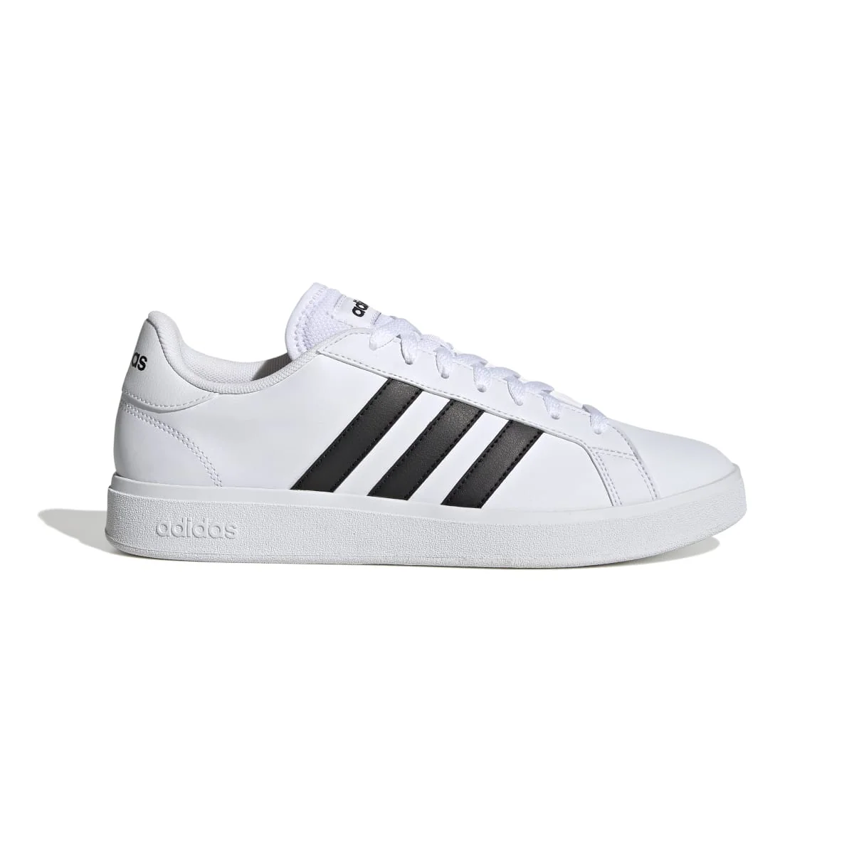 Sneakers bianche da uomo con strisce a contrasto adidas Grand Court Base 2.0