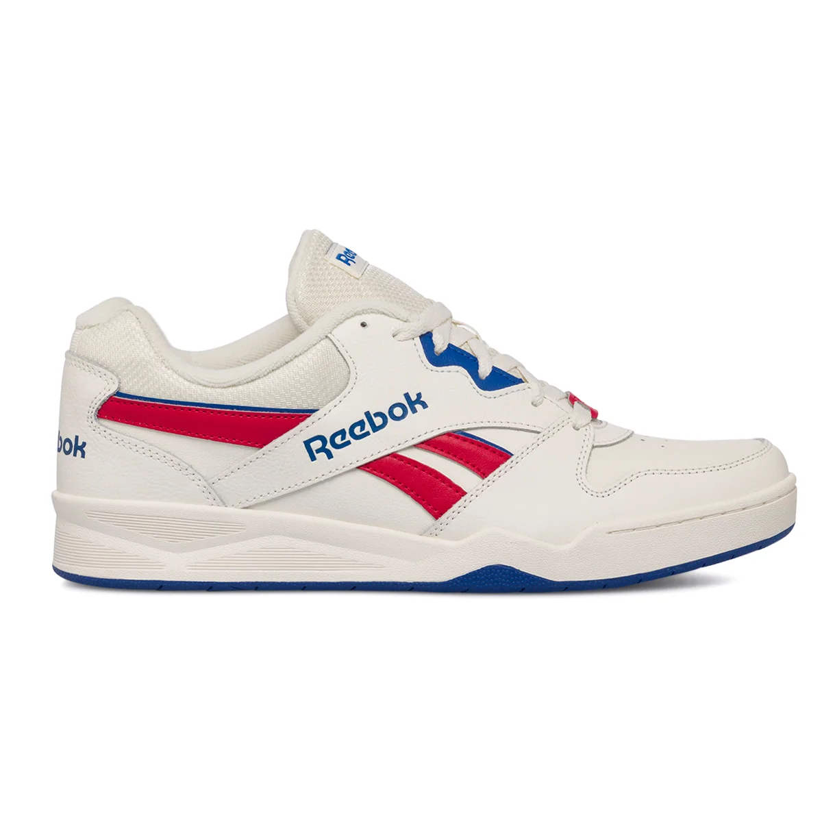Sneakers bianche da uomo in pelle e mesh Reebok Royal Bb4500 Low2
