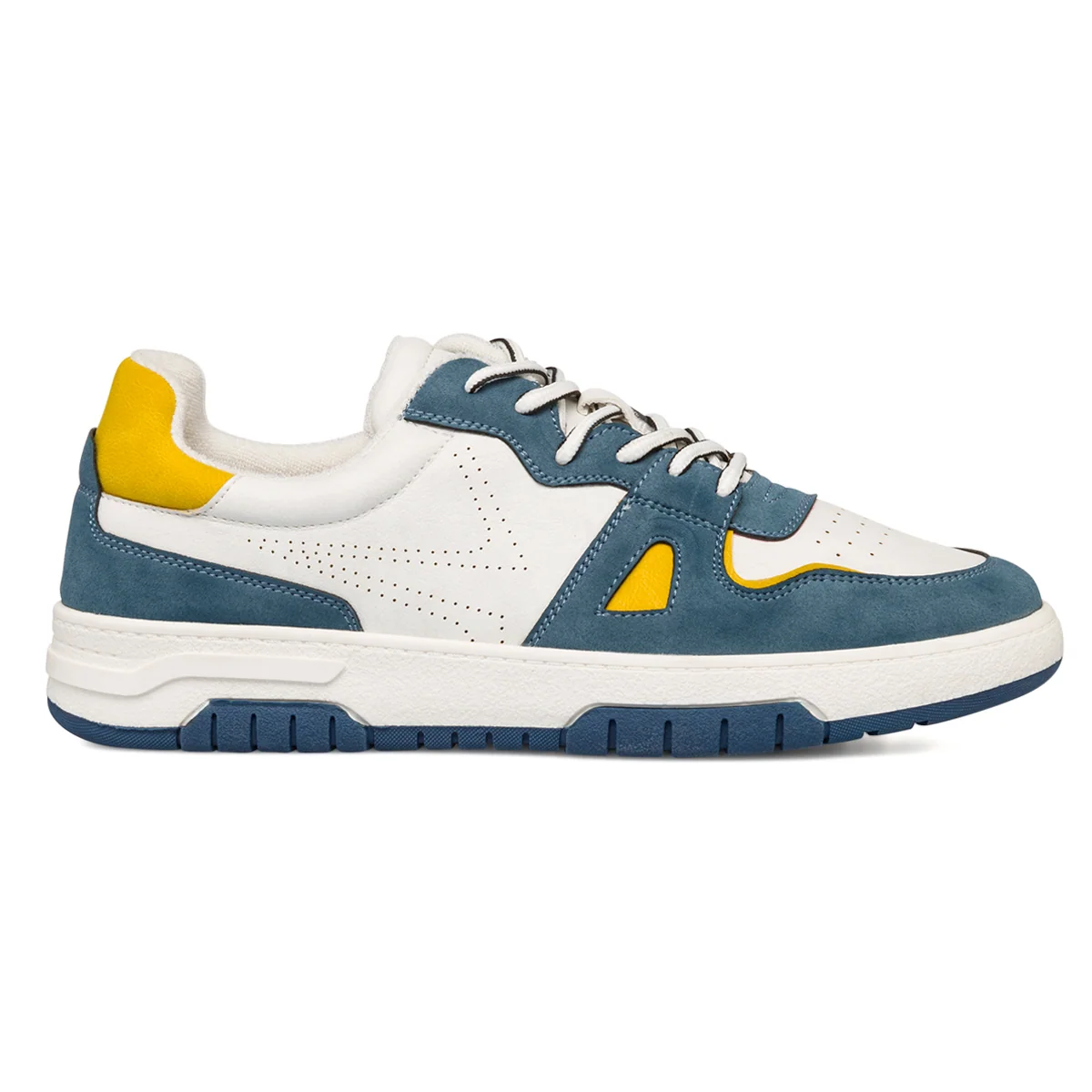 Sneakers bianche e blu da uomo con dettagli traforati Riflessi Urbani