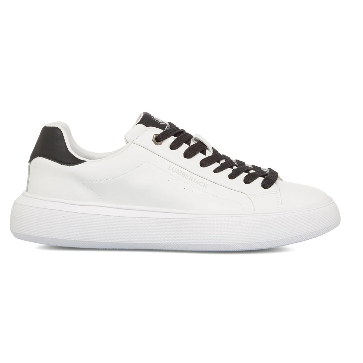 Sneakers bianche e blu navy da uomo con logo Lumberjack Five