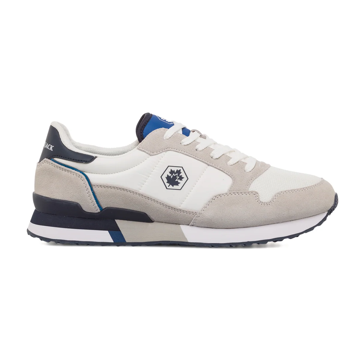 Sneakers bianche e grigie da uomo con logo laterale Lumberjack Wilson