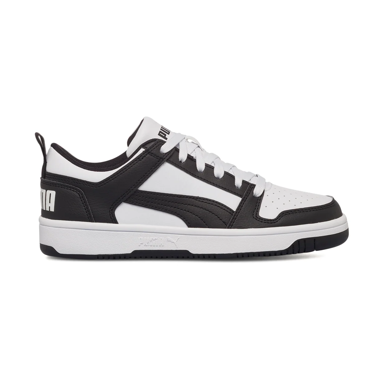 Sneakers bianche e nere con dettagli traforati Puma Rebound Layup Lo SL Jr