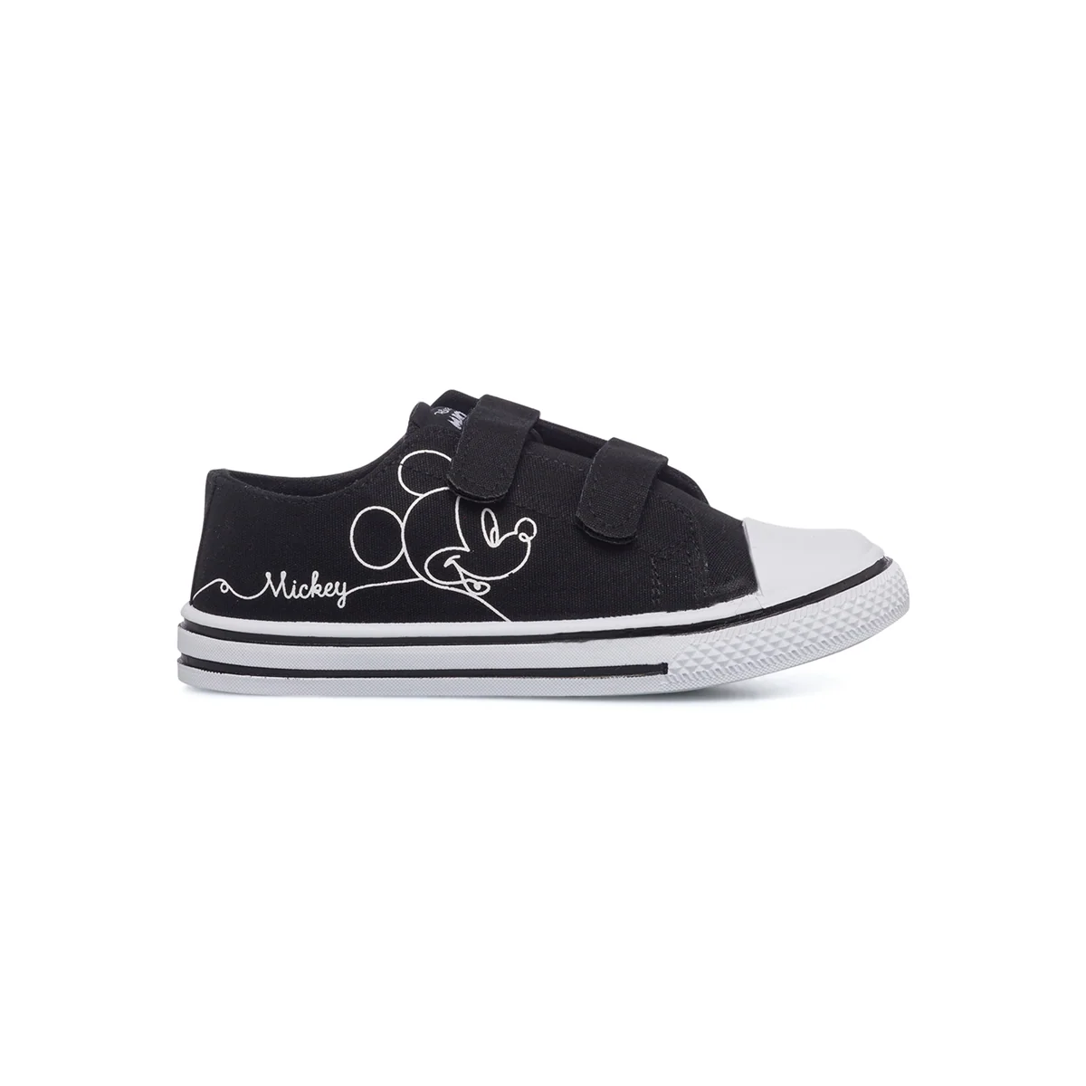 Sneakers bianche primi passi in canvas Mickey Mouse