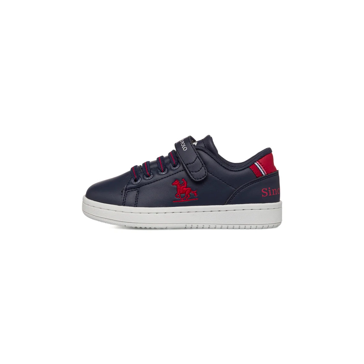 Sneakers blu con dettagli rossi da Bambino U.S. Grand Polo
