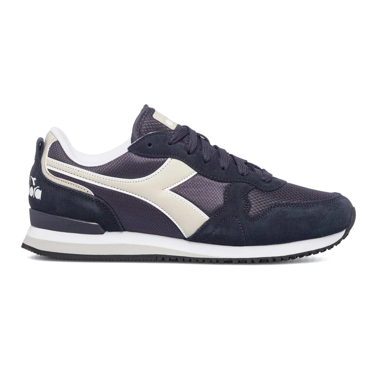 Sneakers blu con logo a contrasto Diadora Olympia