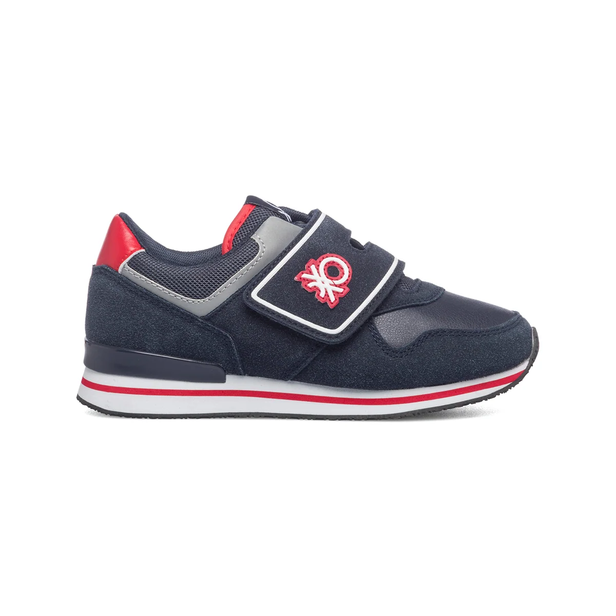 Sneakers blu con logo laterale Benetton Bumber