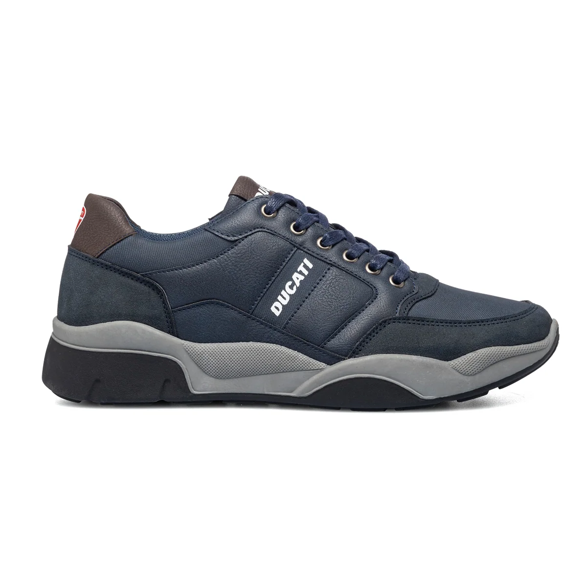 Sneakers blu con logo sul tallone Ducati