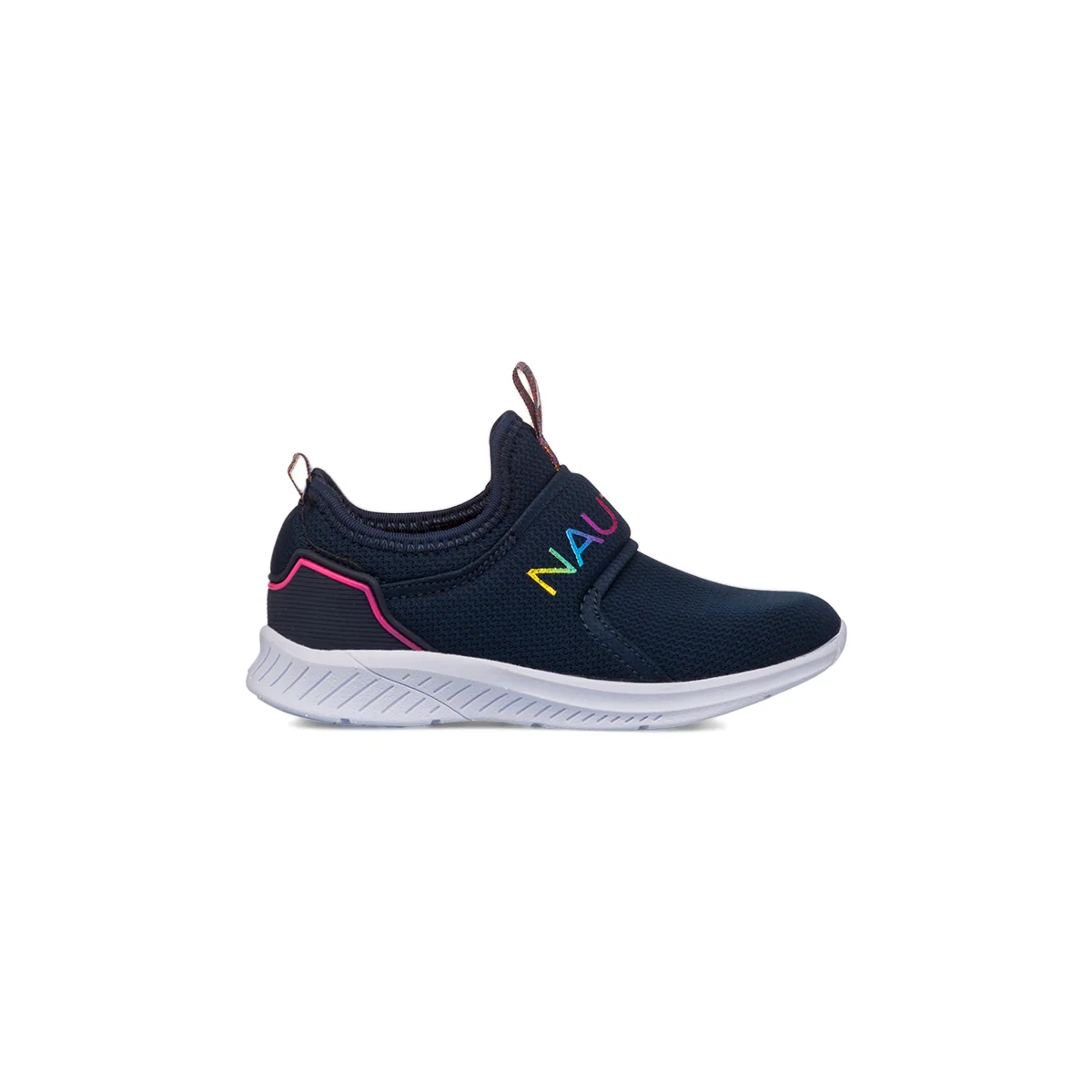 Sneakers blu da Bambina con chiusura a strappo e logo Nautica