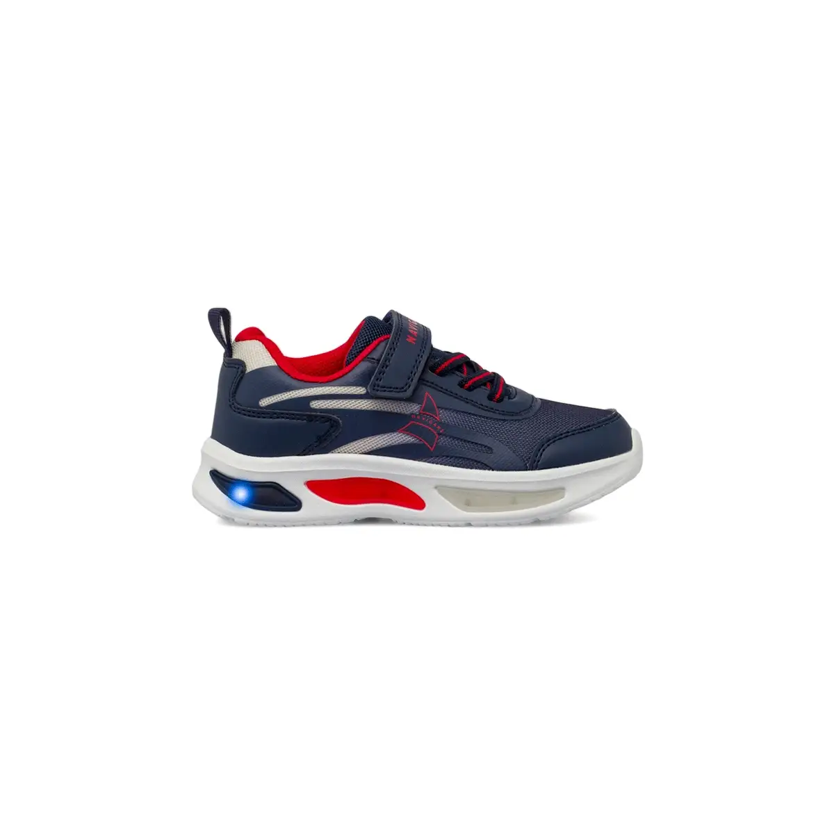 Sneakers blu da Bambino con chiusura a strappo  e luci Navigare