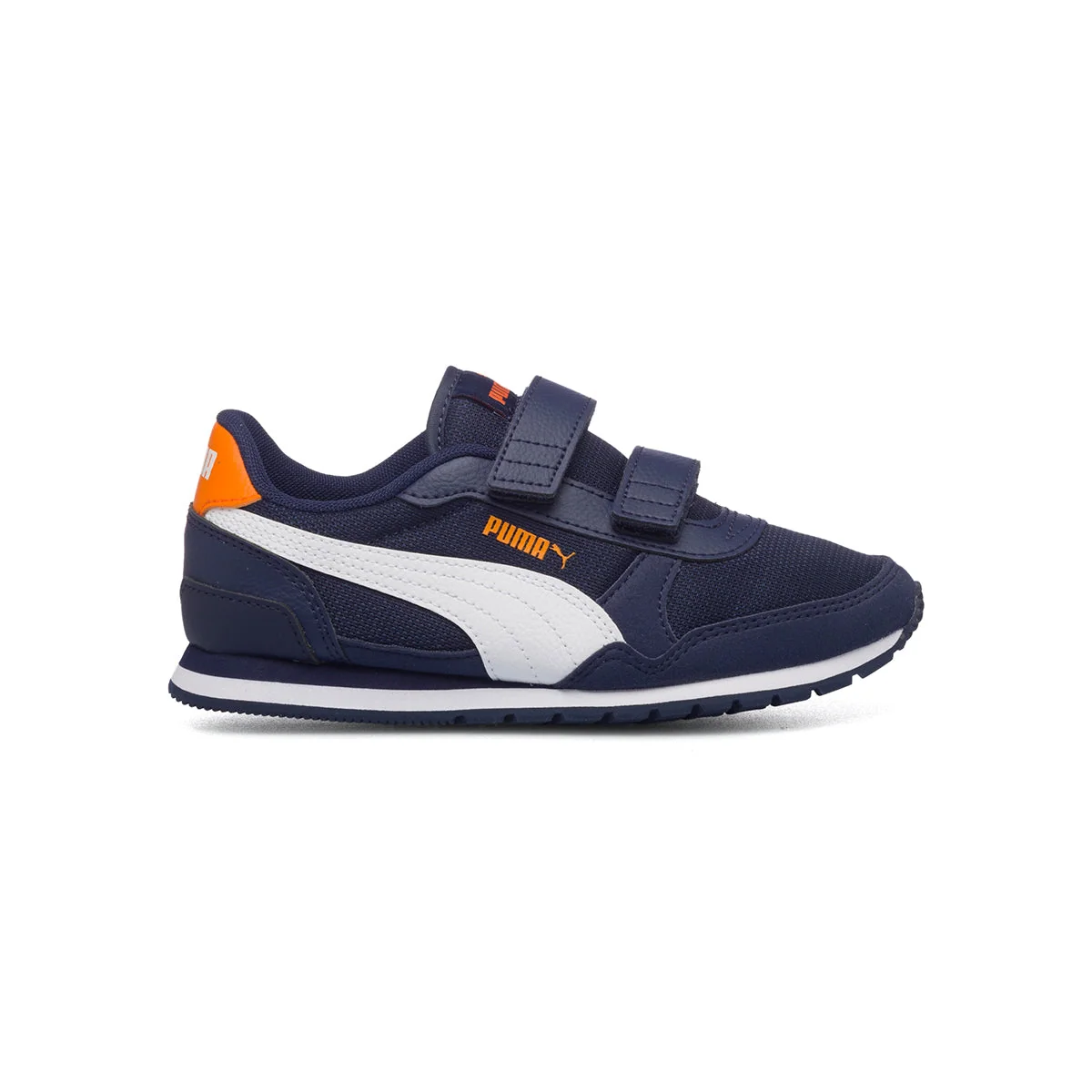 Sneakers blu da bambino con dettagli arancioni Puma ST Runner v3 Mesh V Inf