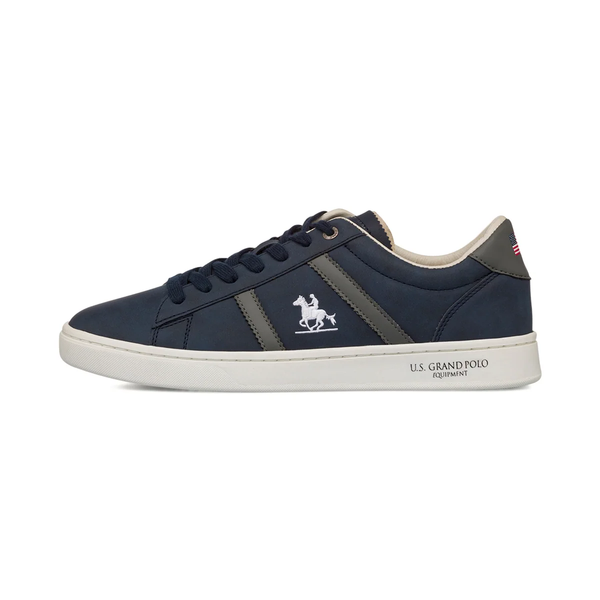 Sneakers blu da Uomocon dettaglio logo laterale U.S. Grand Polo