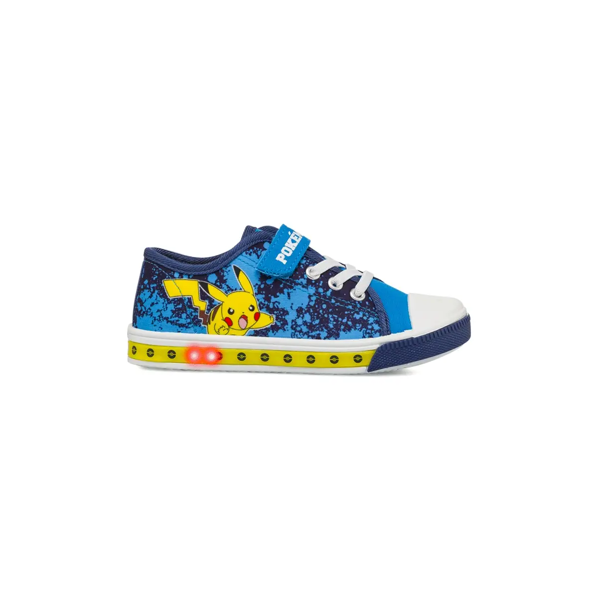 Sneakers blu e gialle da Bambino con luci Pikachu