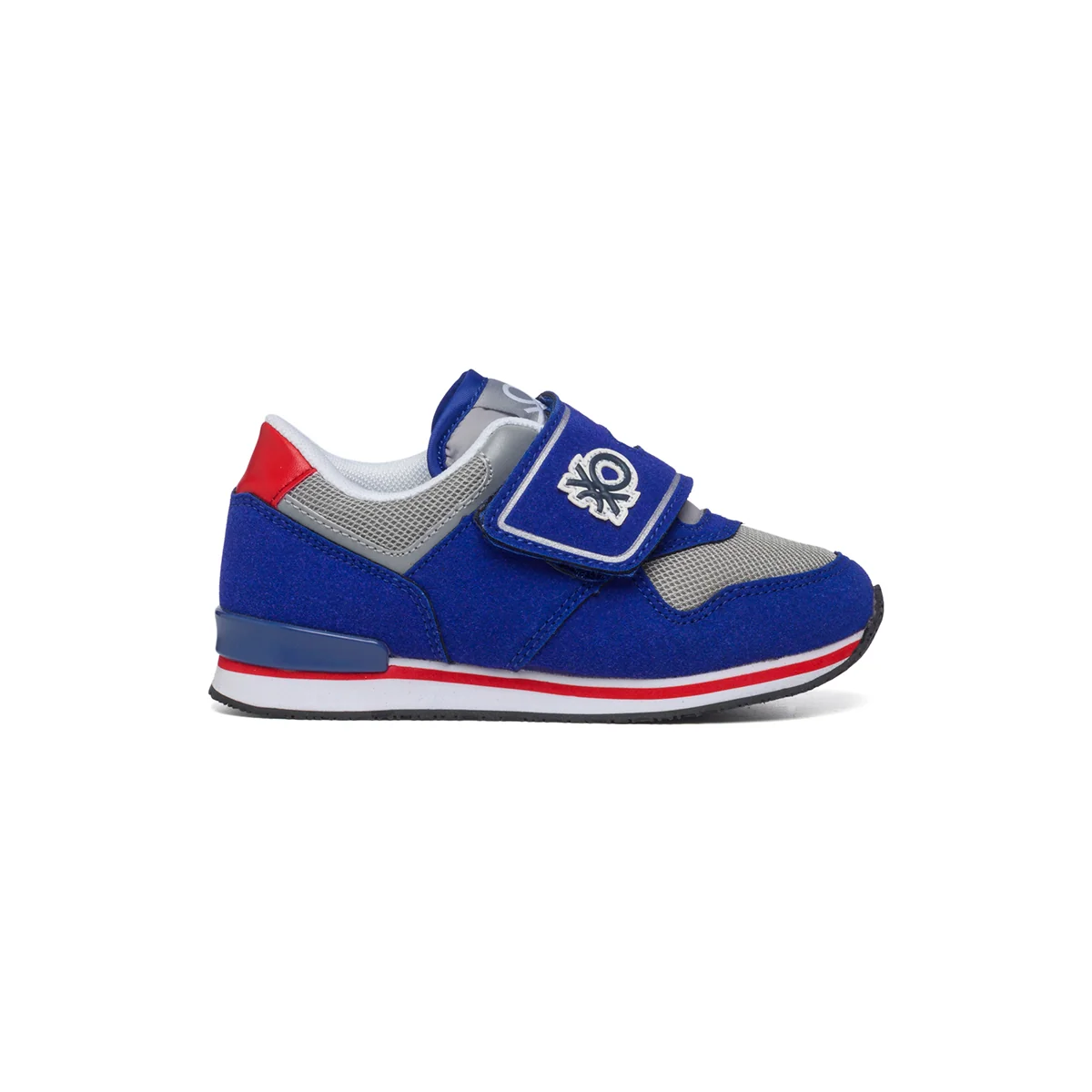 Sneakers blu e grigie in similpelle scamosciata e tessuto Benetton Bumber Mx Td