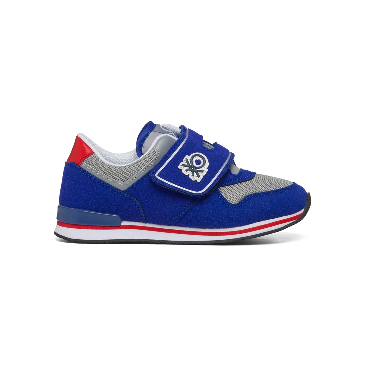 Sneakers blu e grigie in similpelle scamosciata e tessuto Benetton Bumber Mx Ps