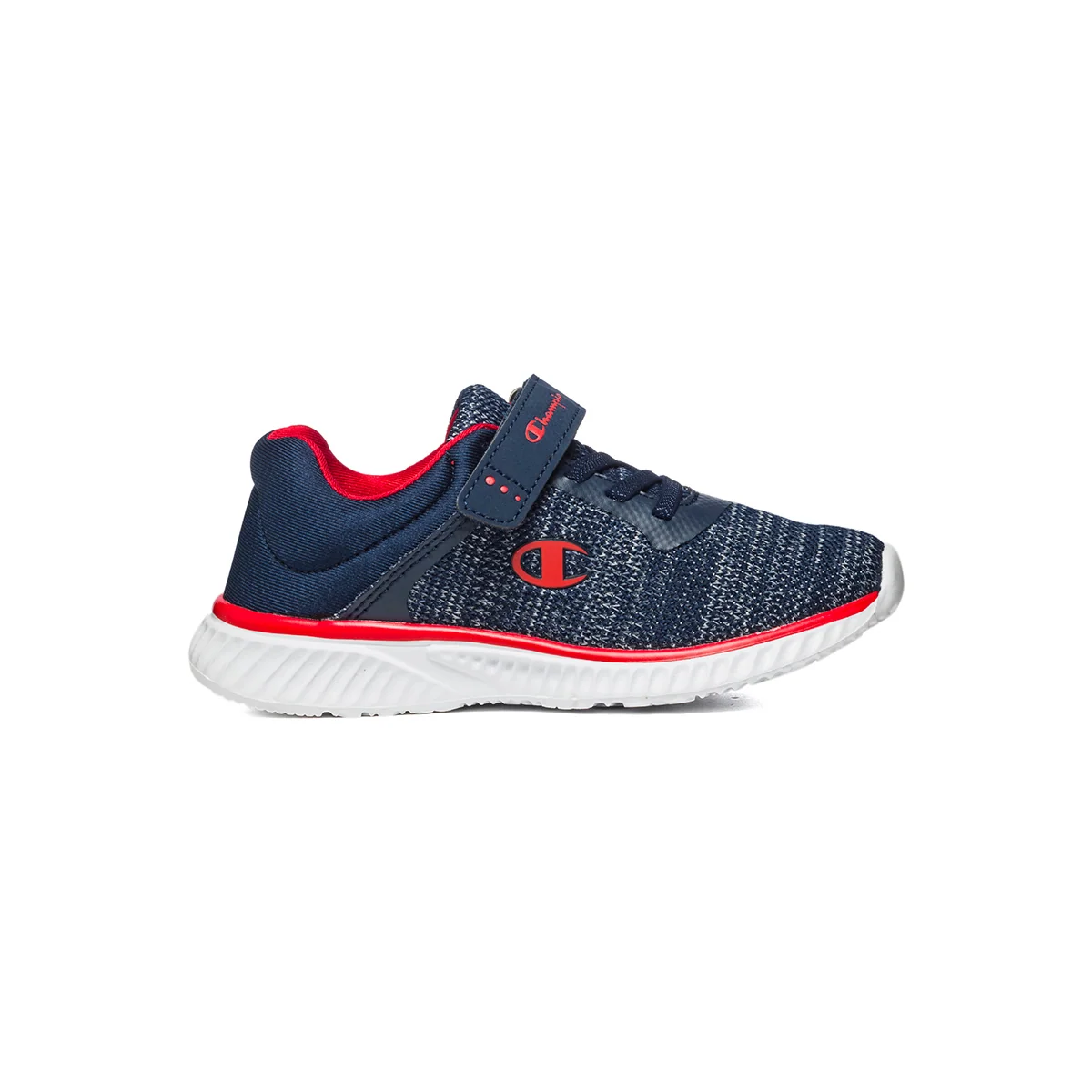 Sneakers blu e rosse in tessuto con lacci elastici Champion Softy 3 Knit B Ps