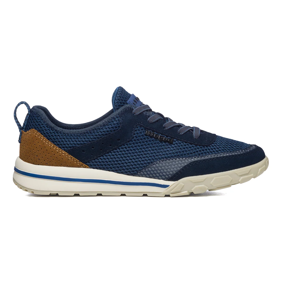 Sneakers blu in pelle e tessuto con dettagli traforati Bugatti
