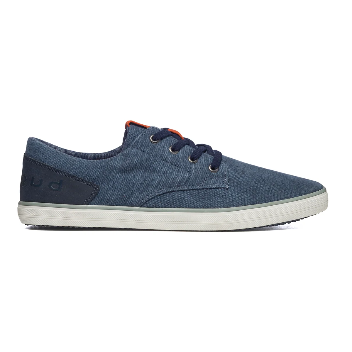 Sneakers blu in tessuto con dettaglio arancione sulla linguetta Bugatti