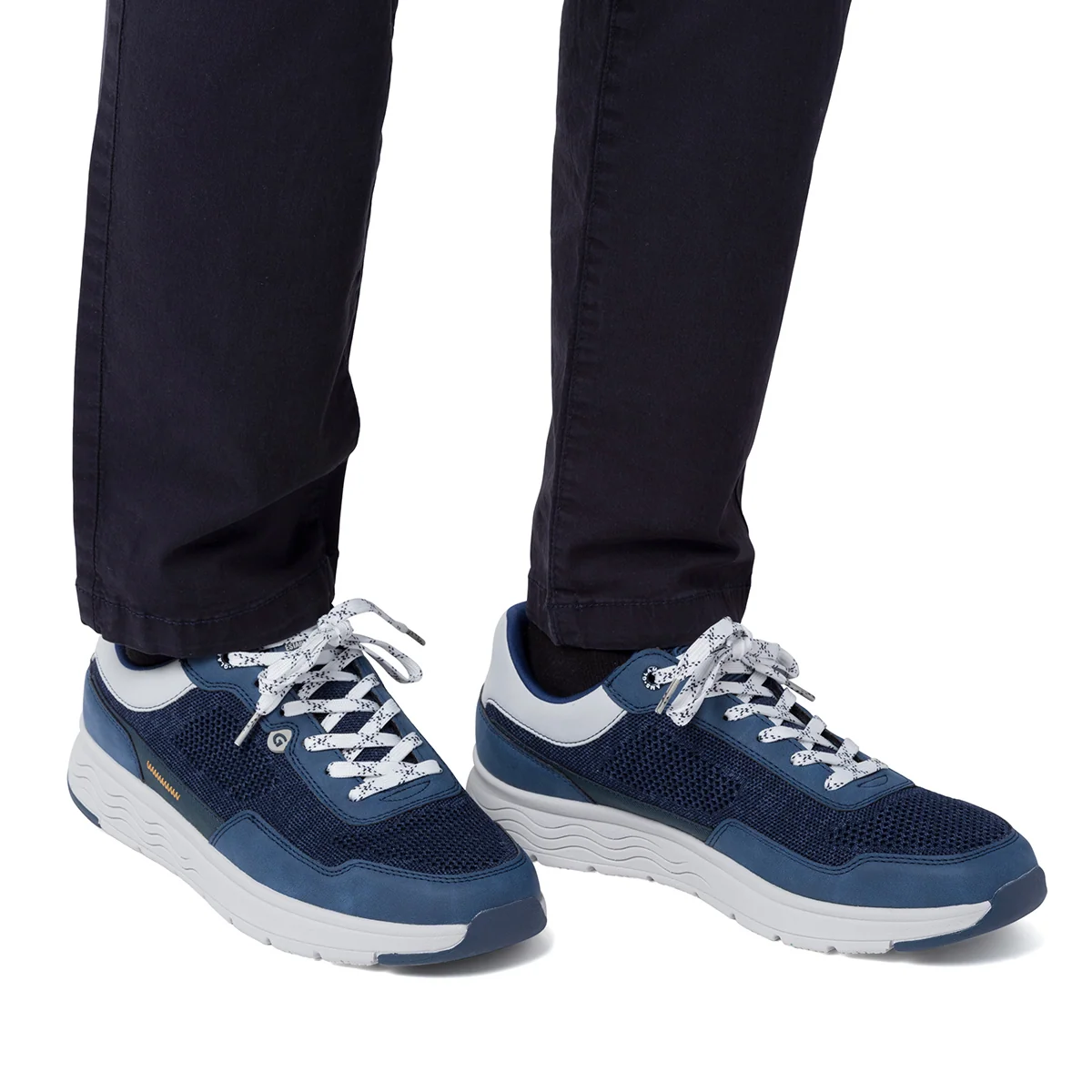 Sneakers blu in tessuto mesh da Uomo Glams