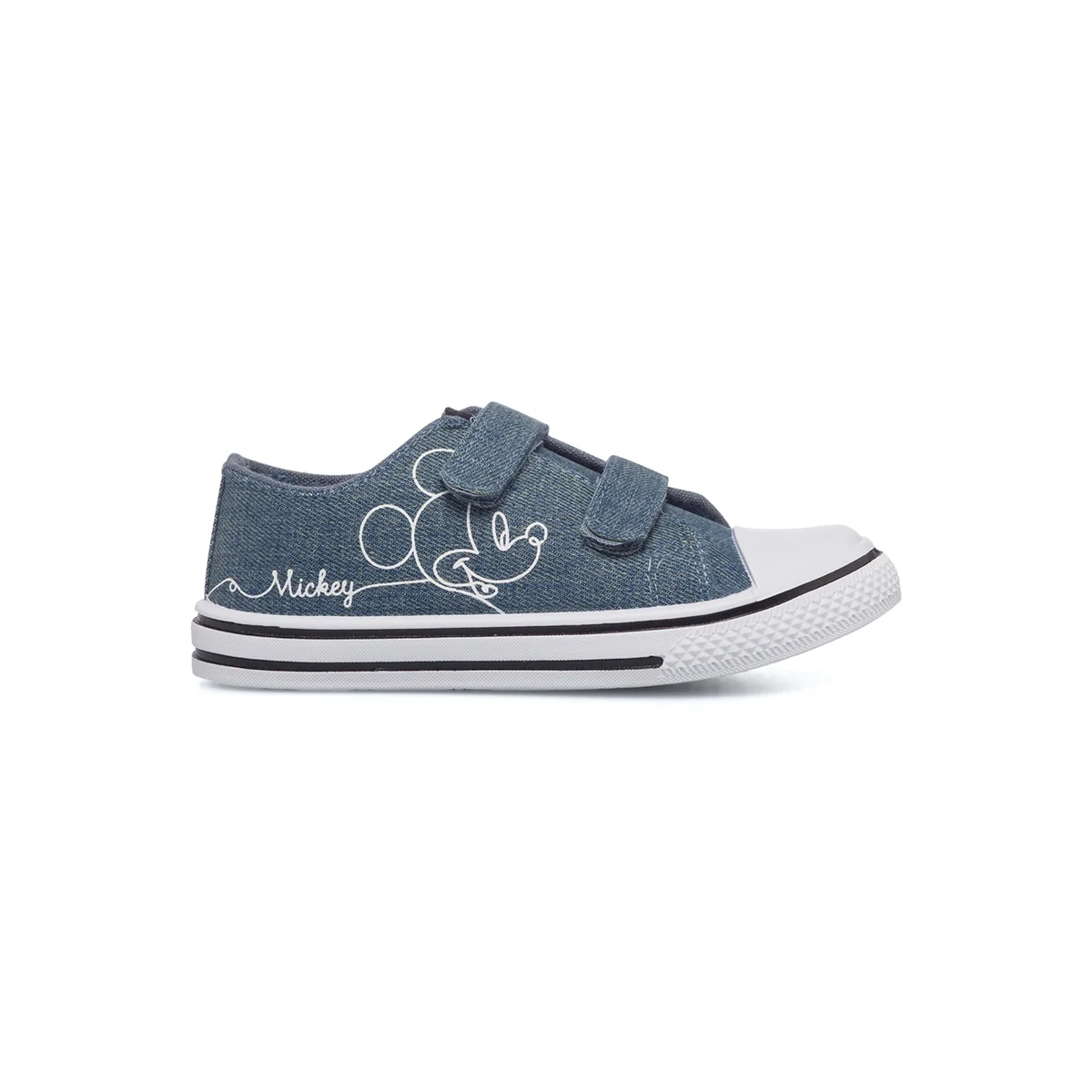 Sneakers blu jeans primi passi in canvas Mickey Mouse