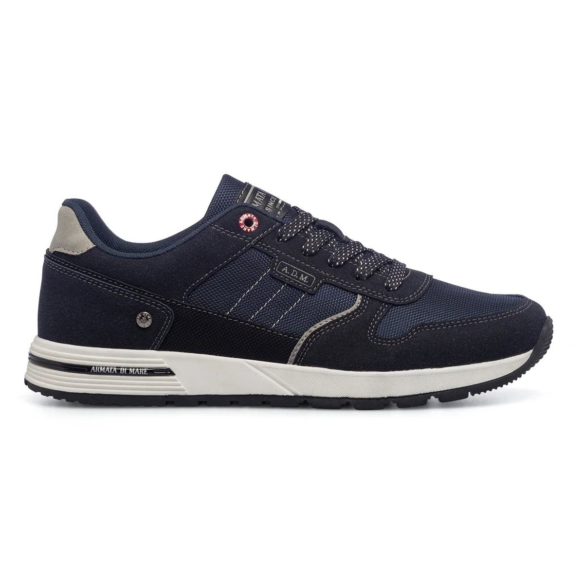 Sneakers blu navy da uomo con patch logo Armata di Mare