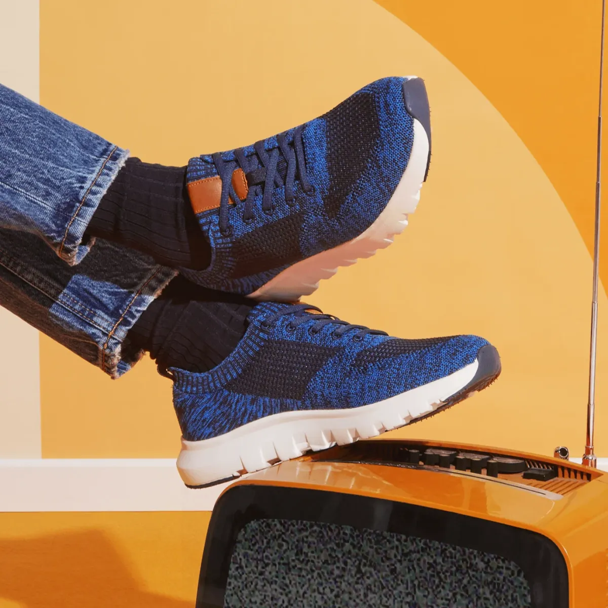 Sneakers blu navy da uomo Riflessi Urbani