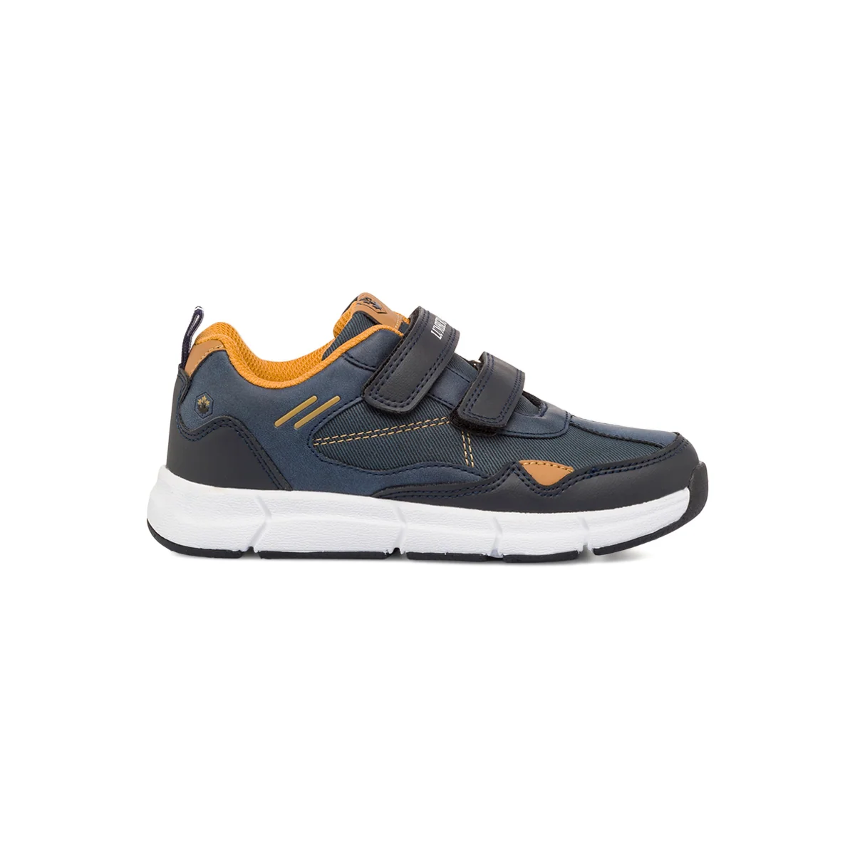Sneakers blu navy e beige da bambino Lumberjack