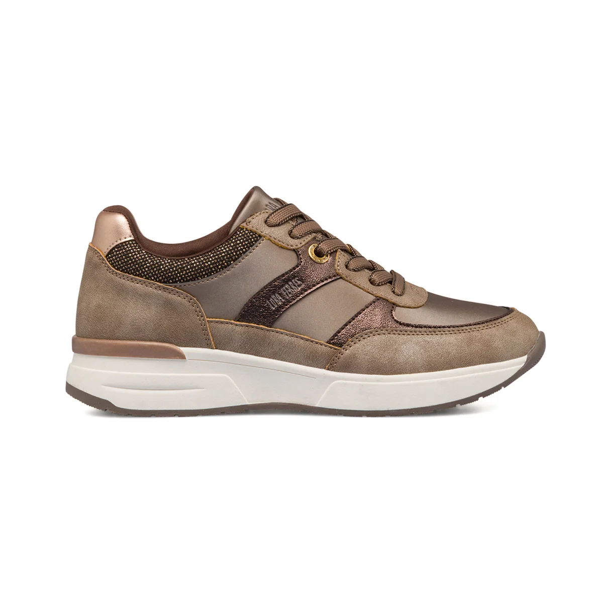 Sneakers bronzo da donna con dettagli glitterati Lora Ferres