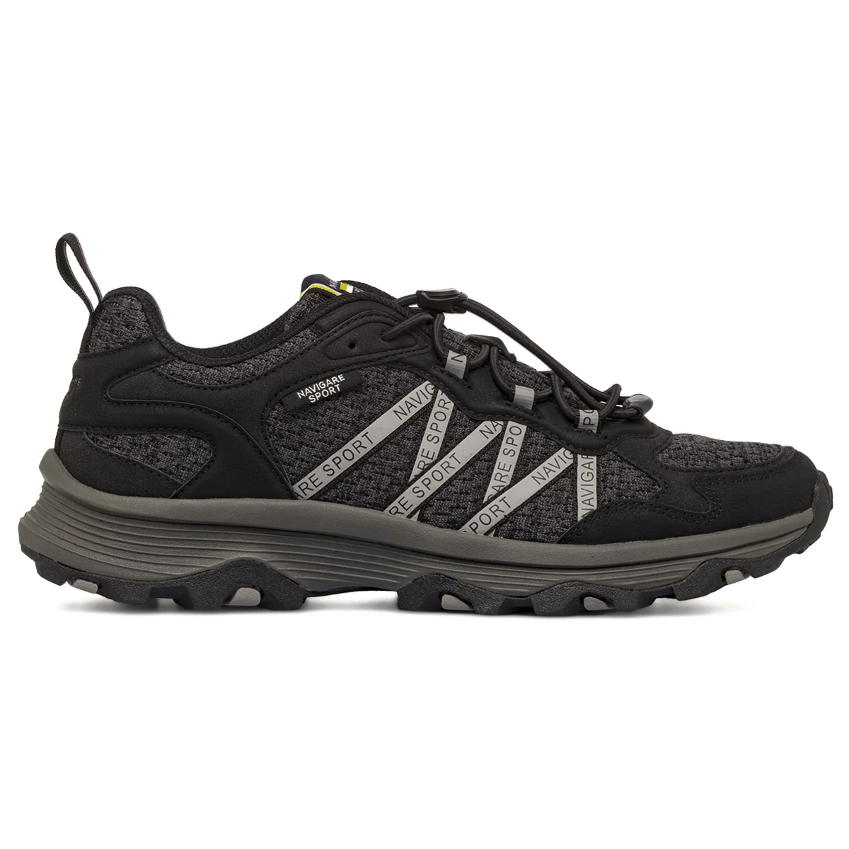 Sneakers Carrarmato Nere da Uomo con lacci elastici Navigare Sport