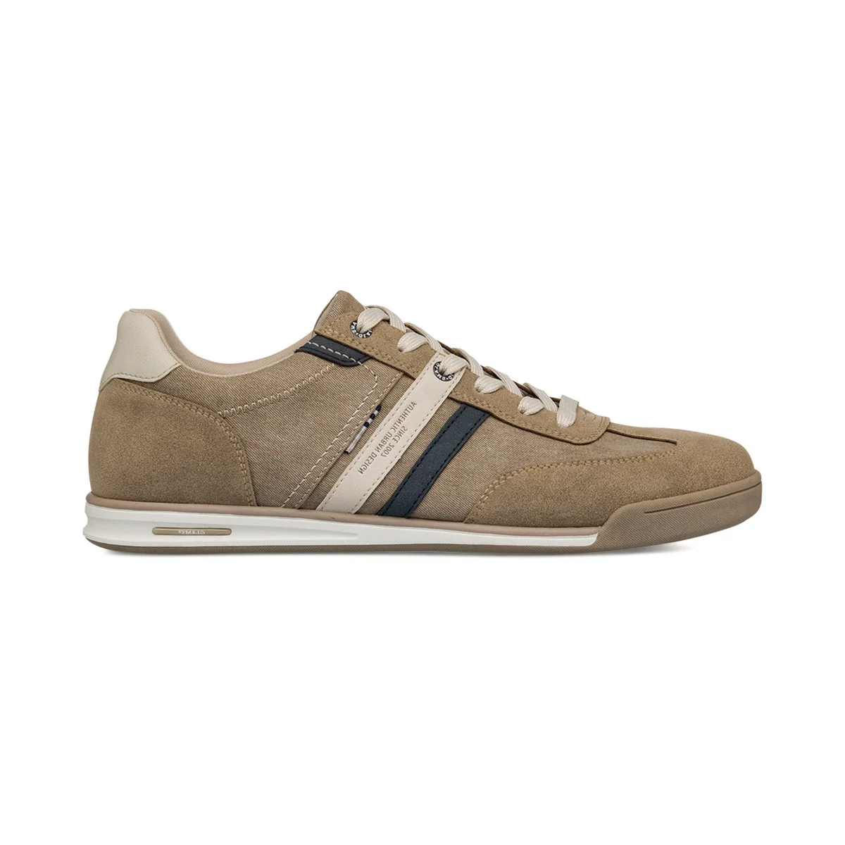 Sneakers casual beige da Uomo con dettagli blu e bianchi Glams