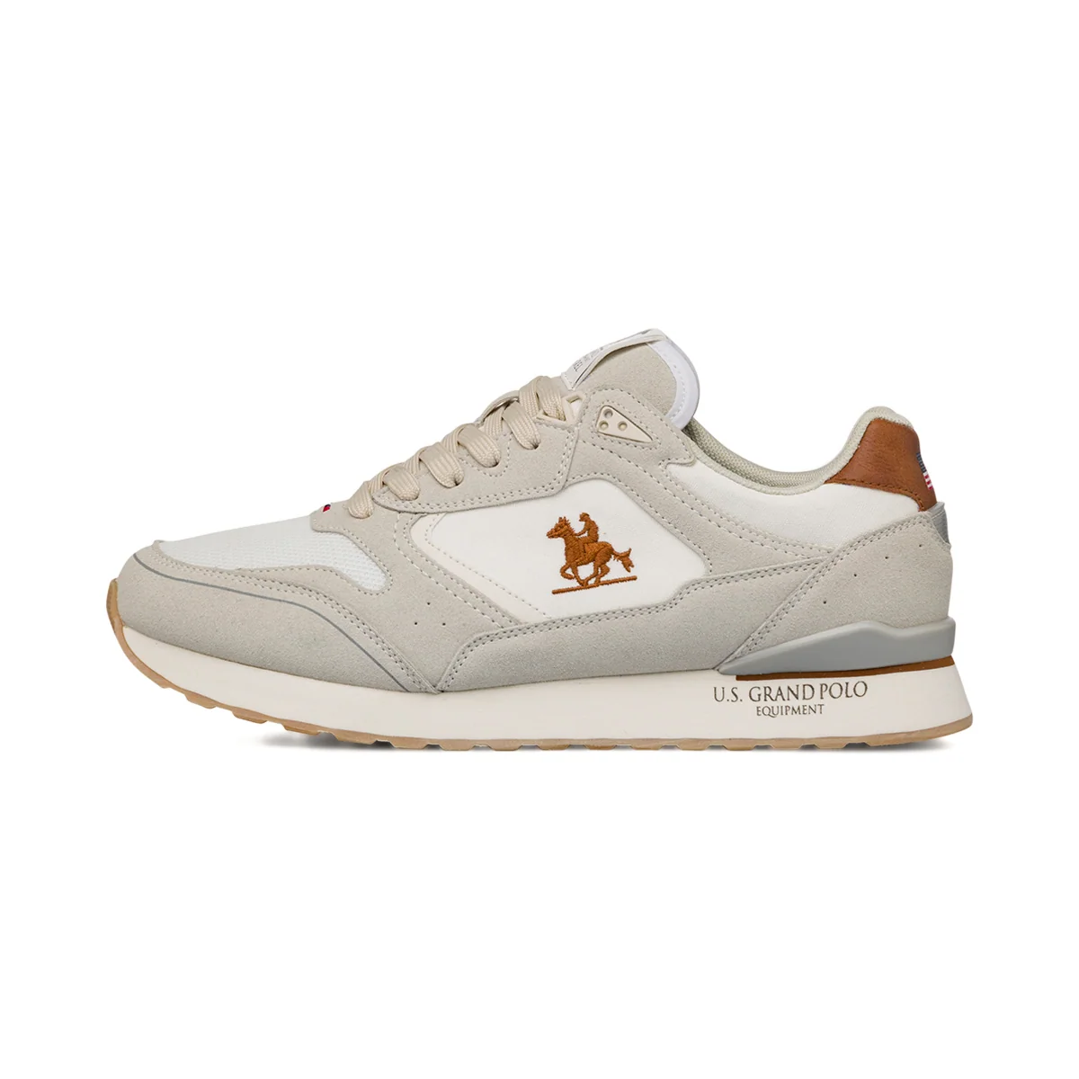 Sneakers casual bianche da Uomo con logo laterale U.S. Grand Polo