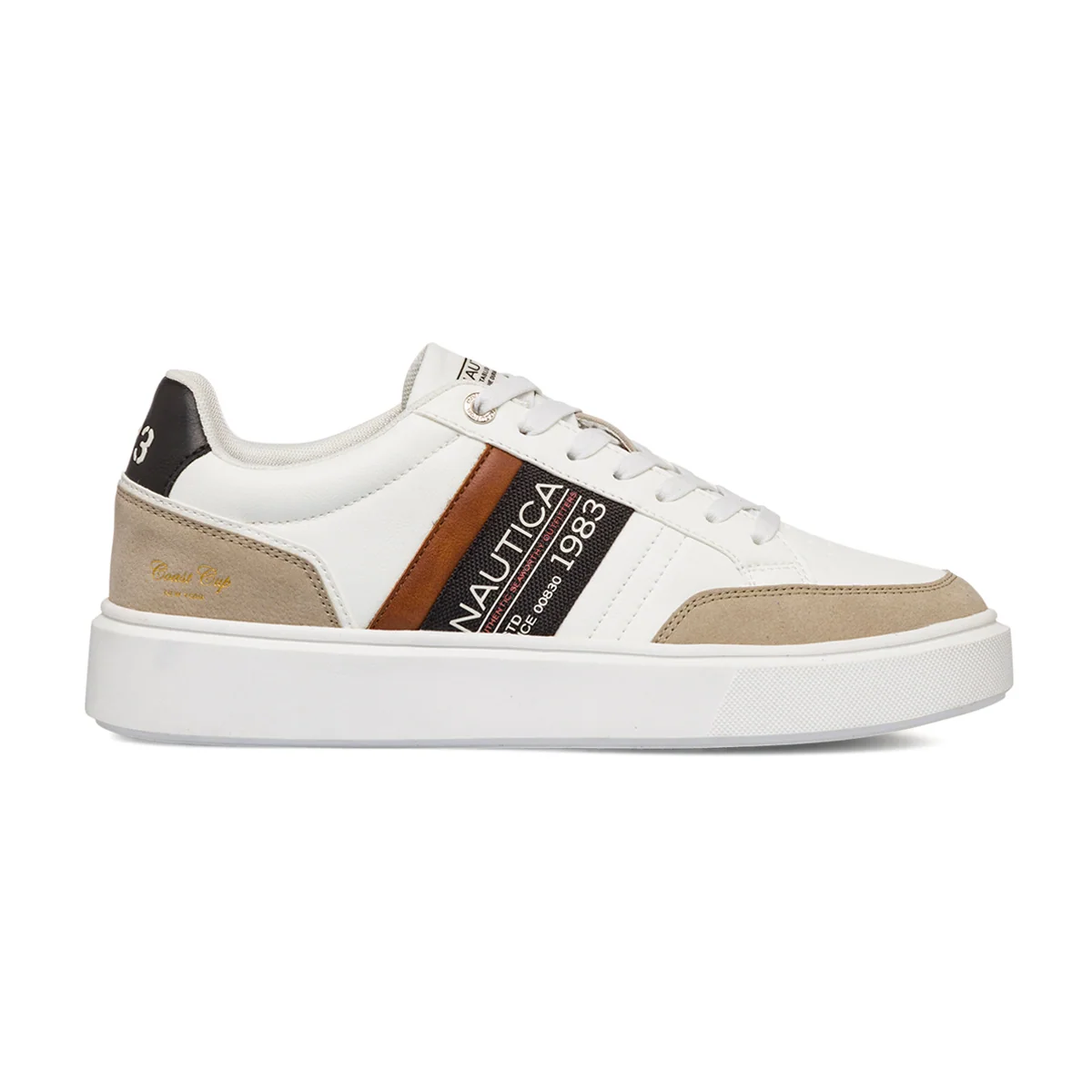 Sneakers casual bianche da uomo Nautica Jeans