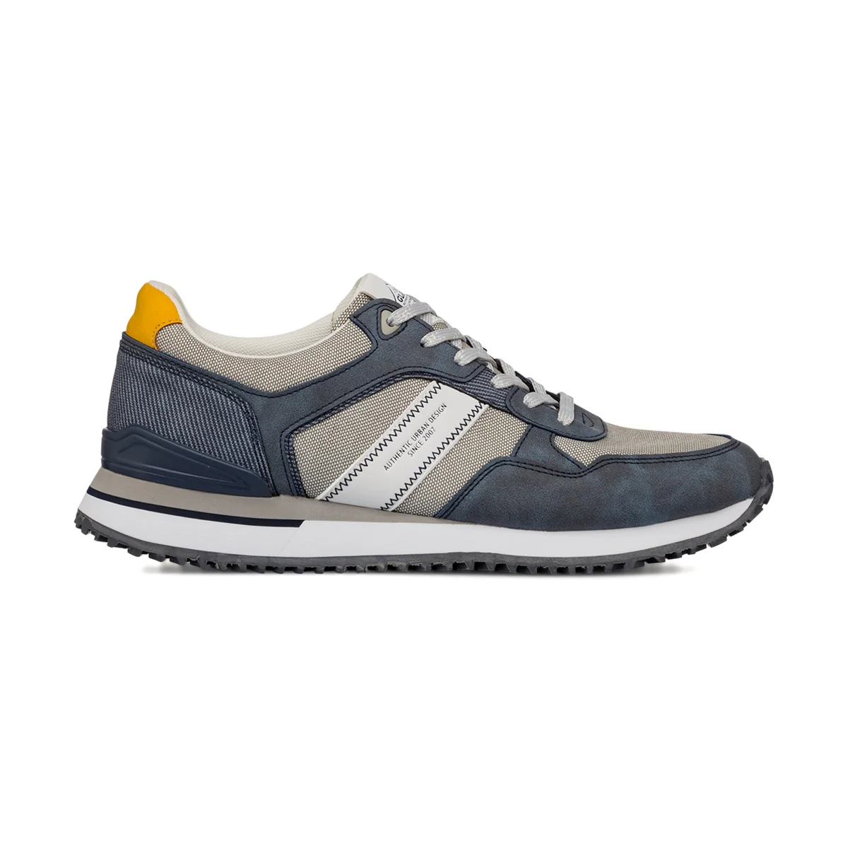 Sneakers casual bicolore blu e grigio da Uomo con logo Glams