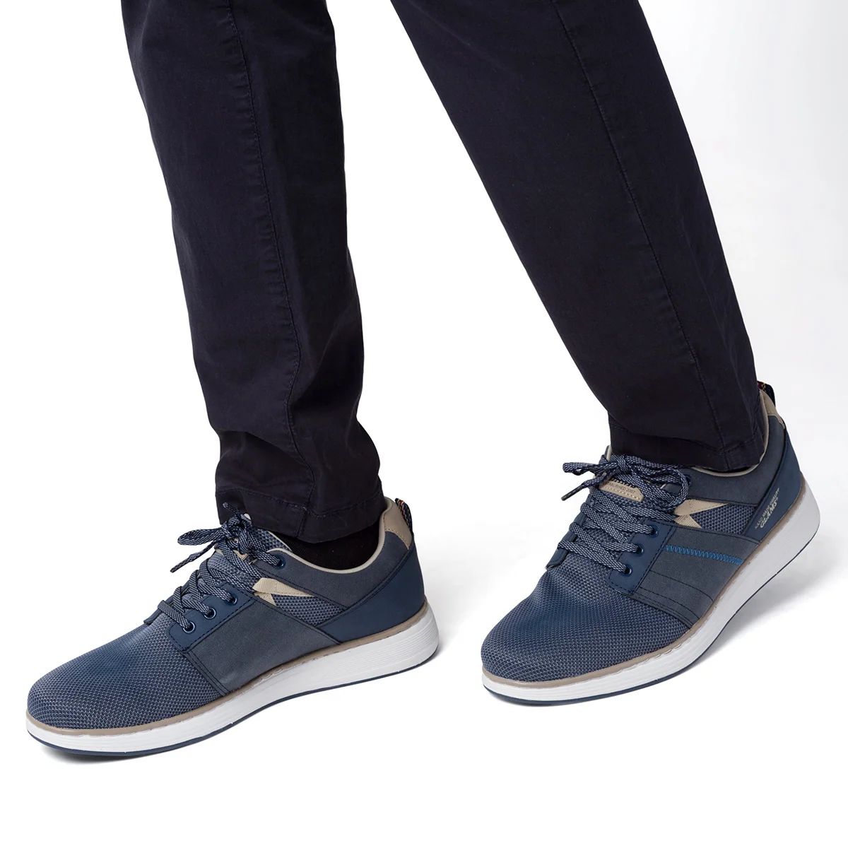 Sneakers casual blu in tessuto da Uomo Glams