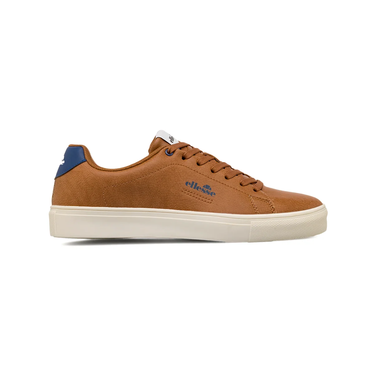 Sneakers casual marroni da Uomo con talloncino blu a contrasto Ellesse