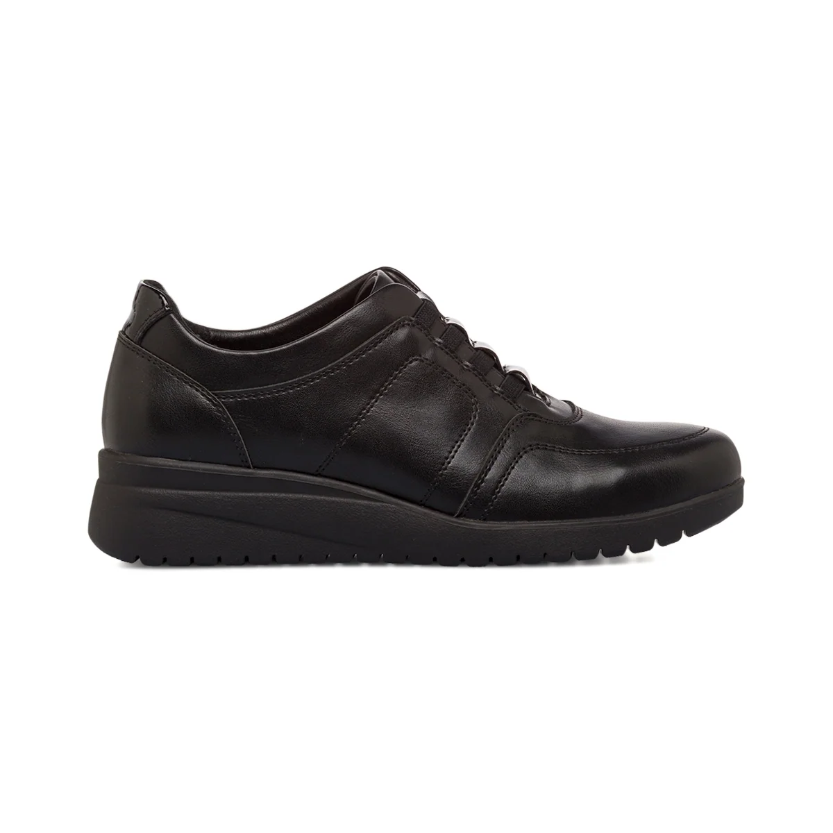 Sneakers comfort nere da Donna con lacci P Soft
