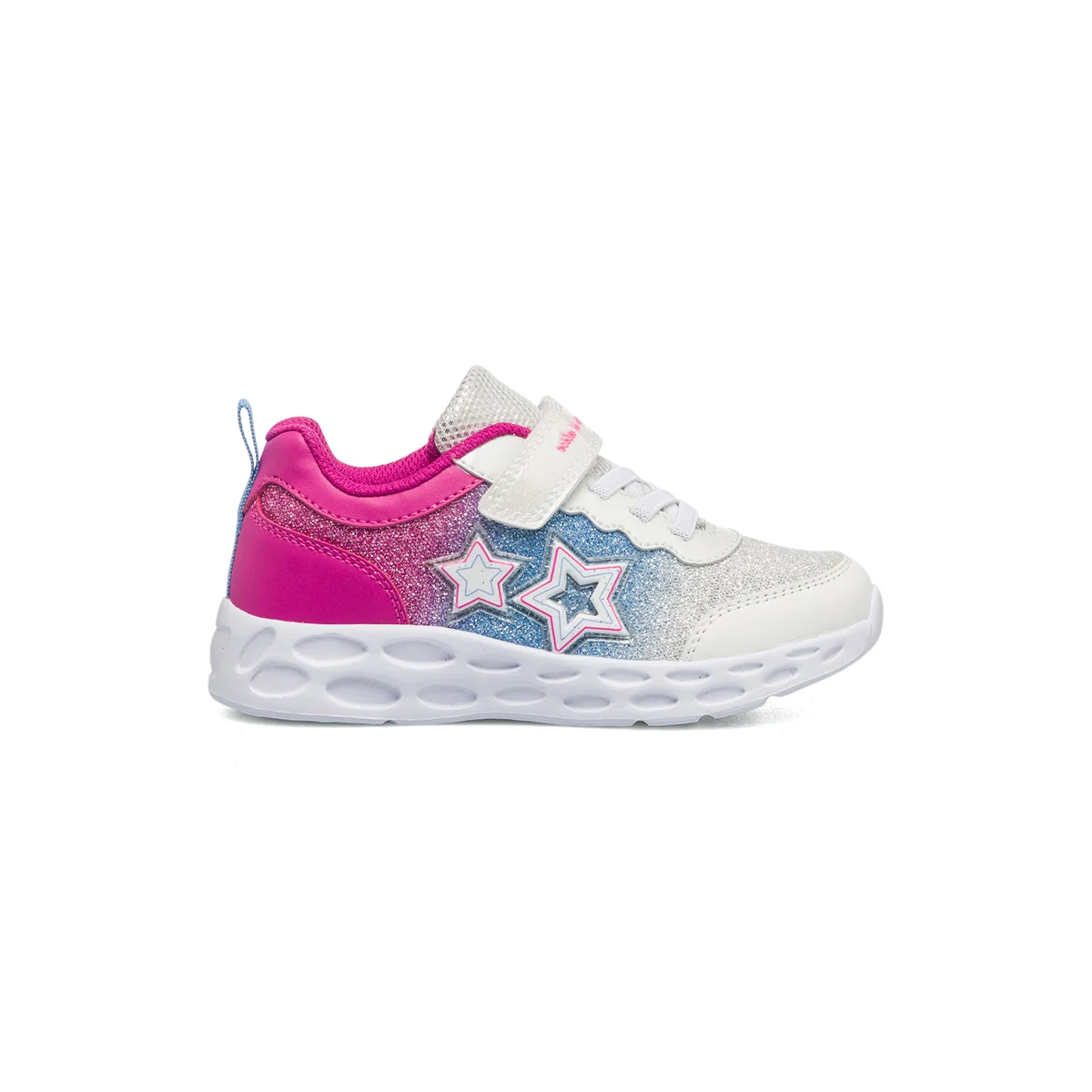 Sneakers da bambina fucsia e azzurre effetto glitterato Le scarpe di Alice