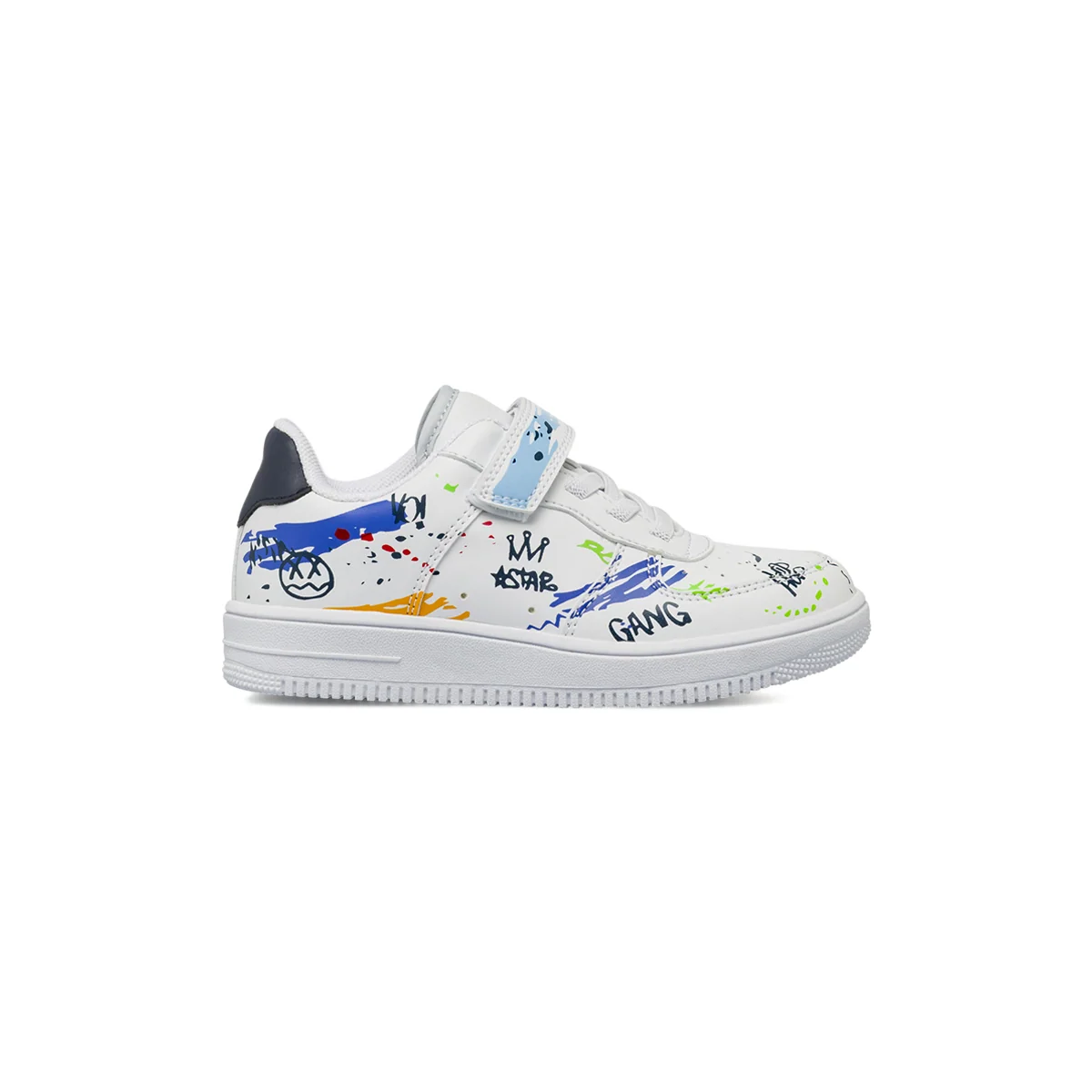 Sneakers da Bambino bianche con stampe graffiti Space Boy