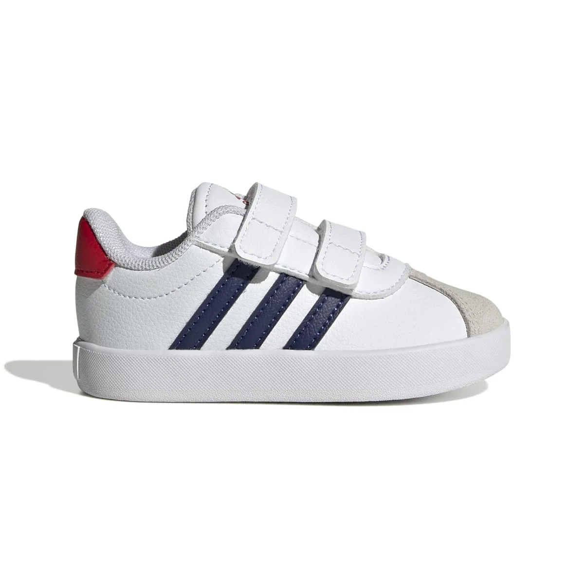 Sneakers da bambino primi passi bianche e blu con logo adidas VL Court 3.0