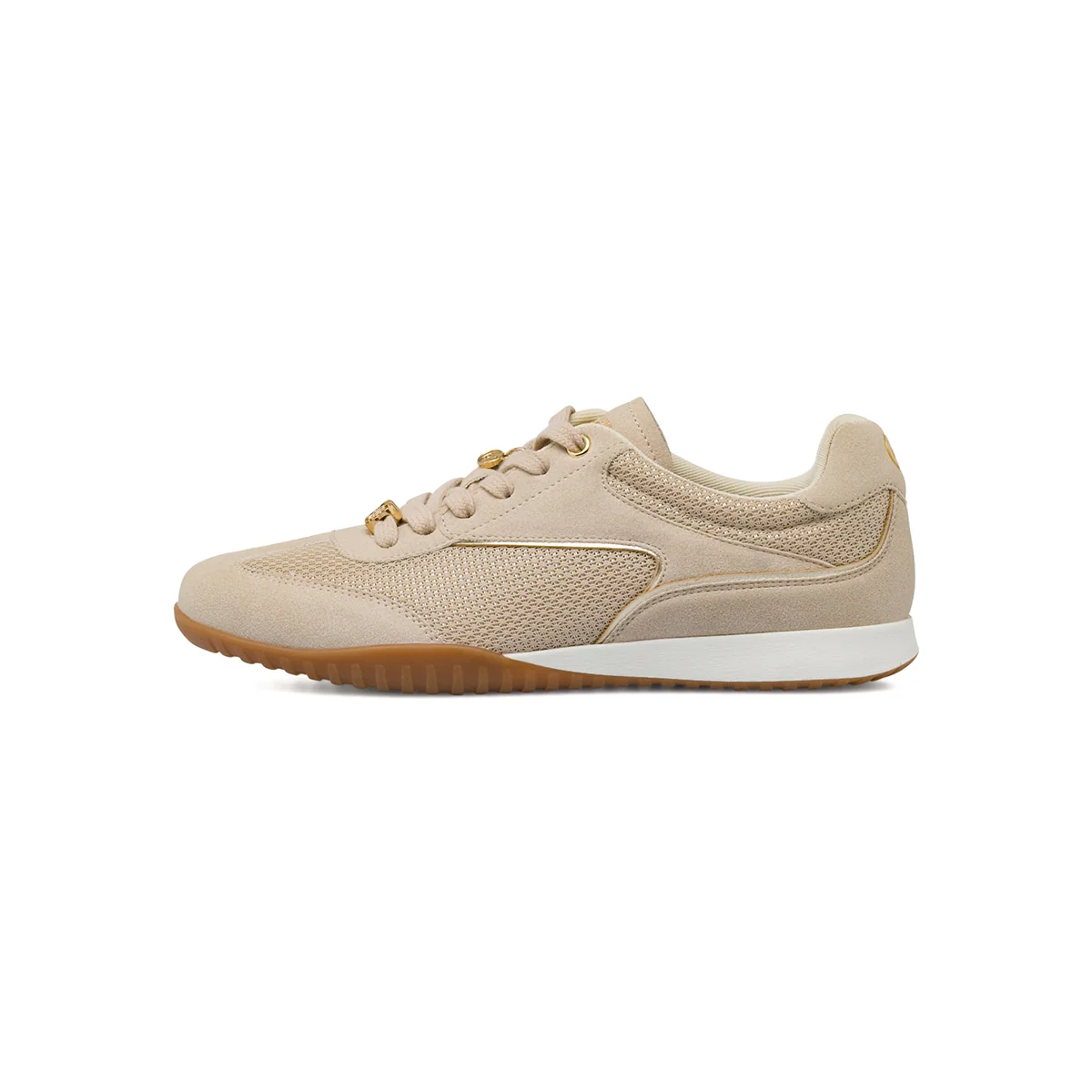 Sneakers da donna beige in tessuto con charms Dimensione Danza