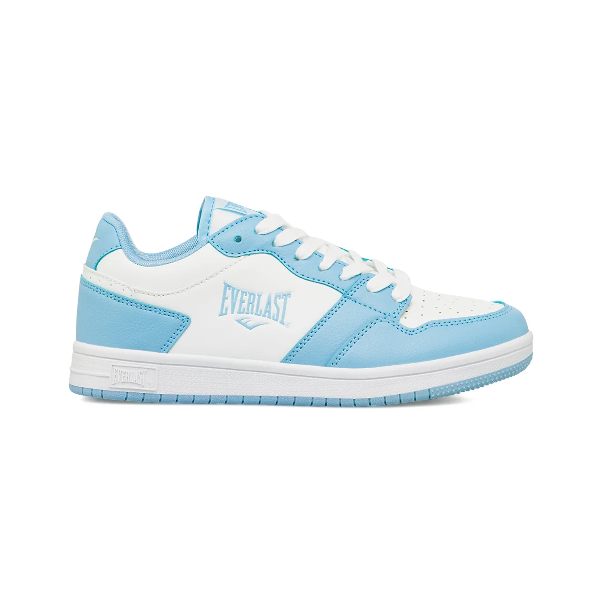 Sneakers da donna bianche e azzurre con logo Everlast