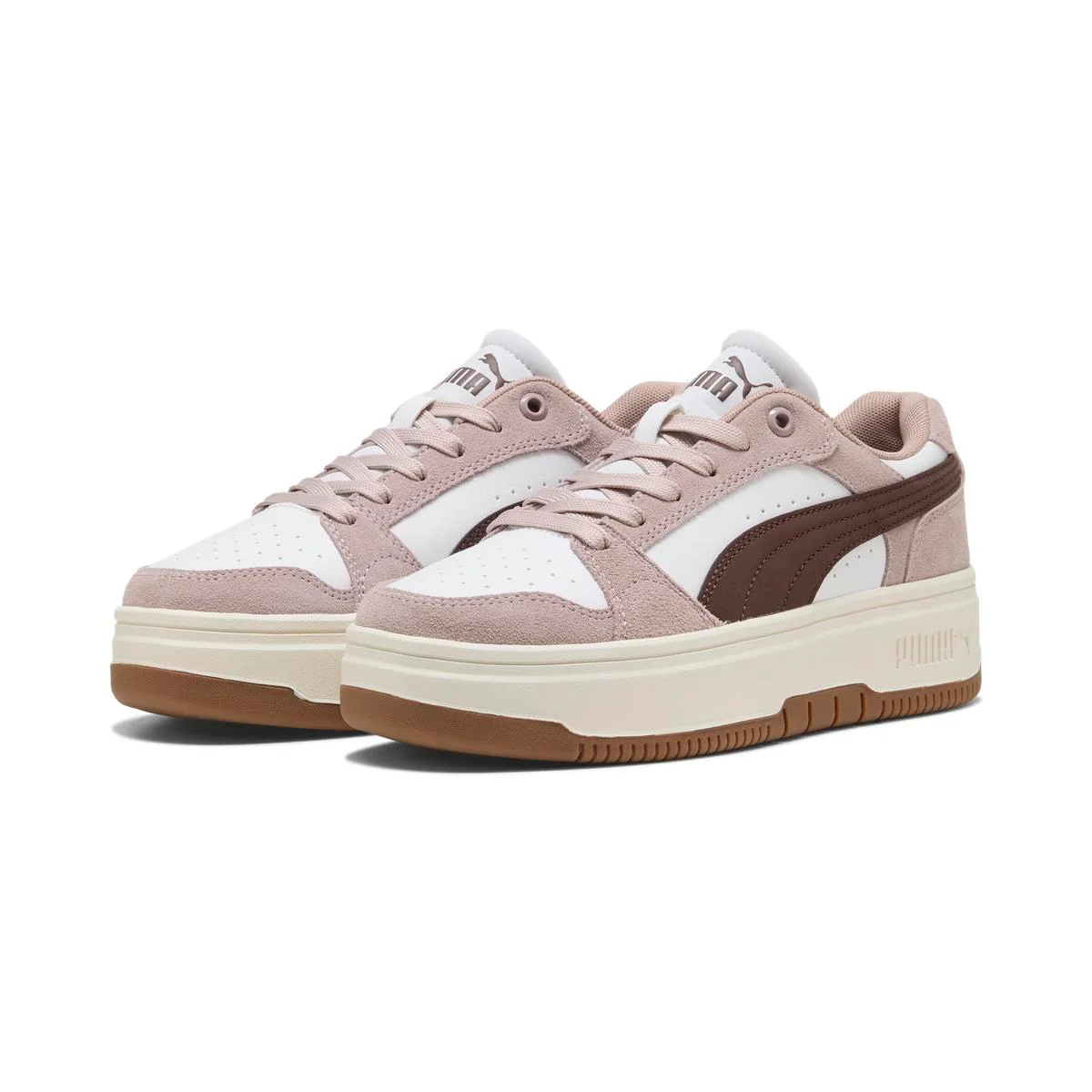 Sneakers da donna rosa Puma Rebound con dettagli effetto scamosciato