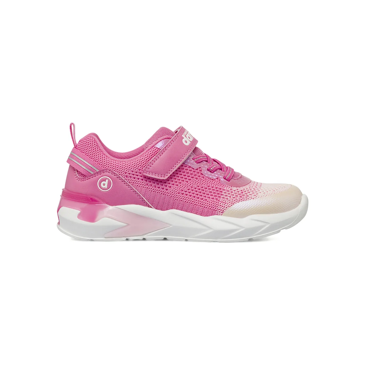 Sneakers da ragazza fucsia con strappo e luci Dimensione Danza