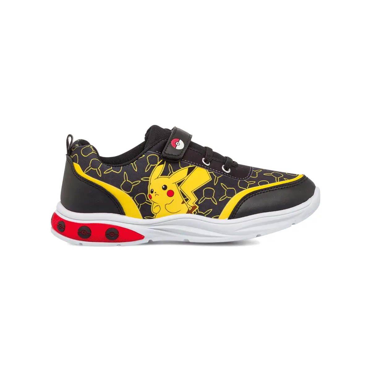 Sneakers da ragazzo nere con luci nella suola Pokémon